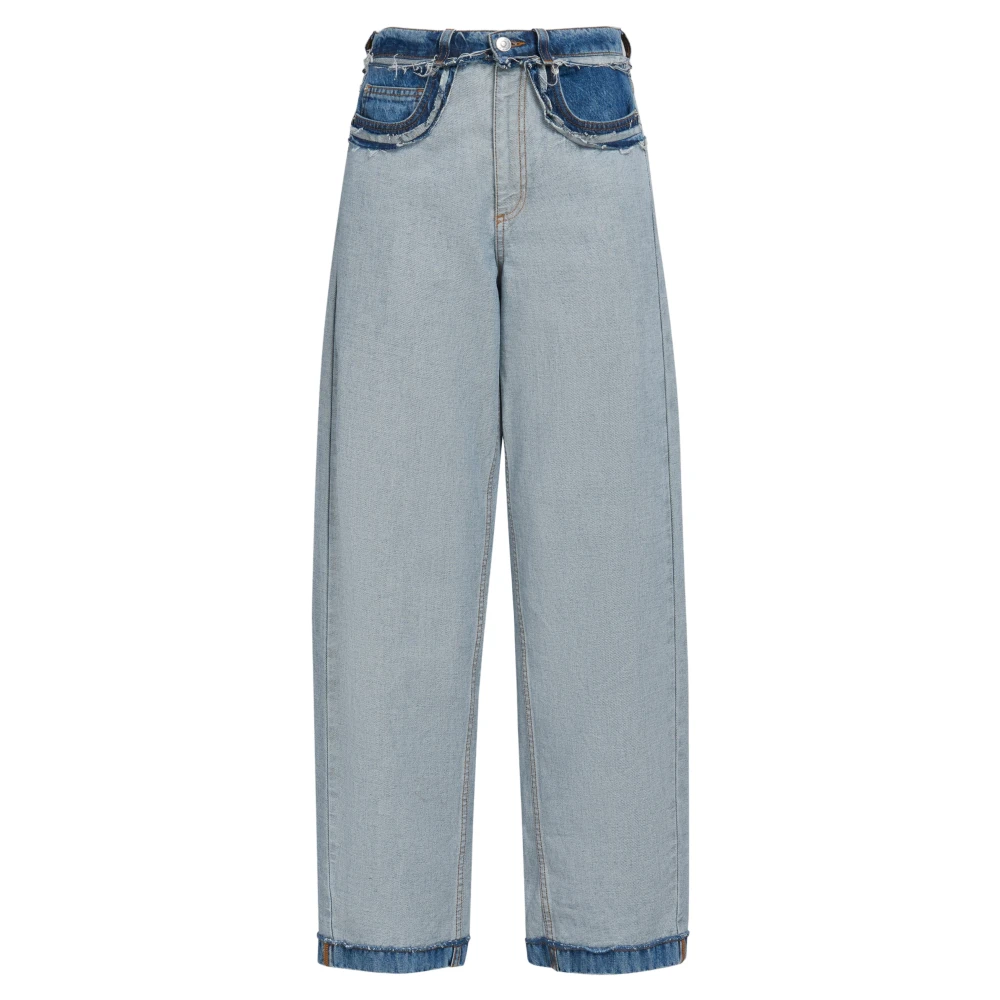 Marni Inside-out denim carrot-fit jeans Blue Dames