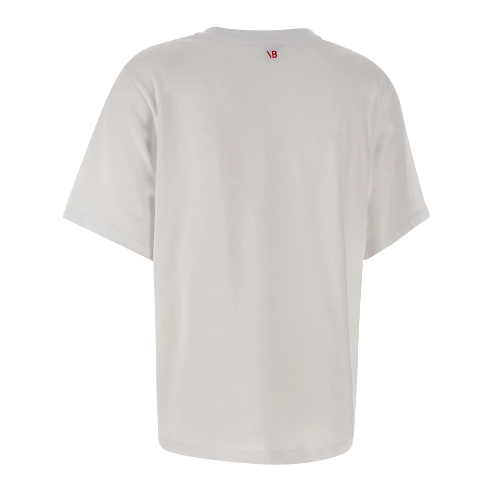 Victoria Beckham Who the F***is Logo Print T-shirt White Dames
