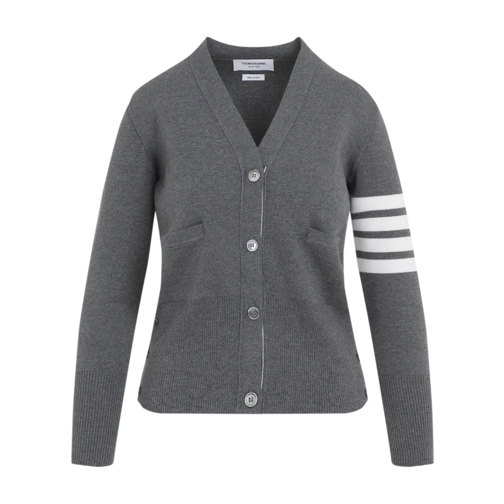 Thom Browne Klassieke Wollen Vest Gray Dames