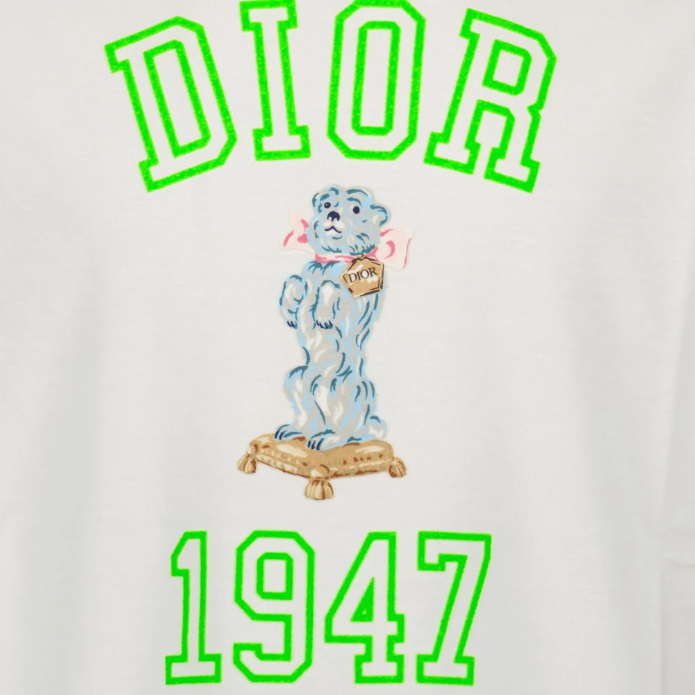 Dior Casual Bobby T-shirt met Logo Borduursel White Heren