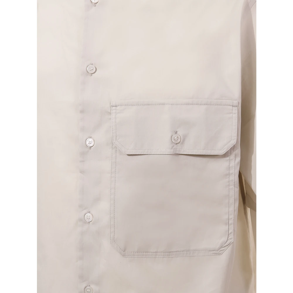 Emporio Armani Short Sleeve Shirts Gray Heren