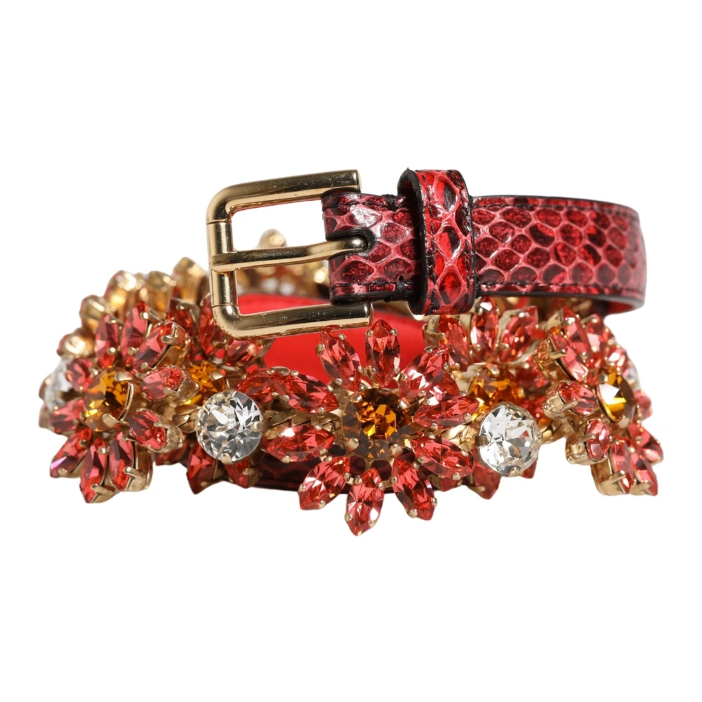 Dolce & Gabbana Donna Rosso - Jewel Belt - Accessories - S