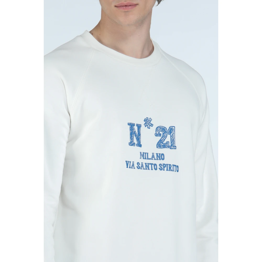 N21 Stijlvolle Sweatshirts en Hoodies White Heren