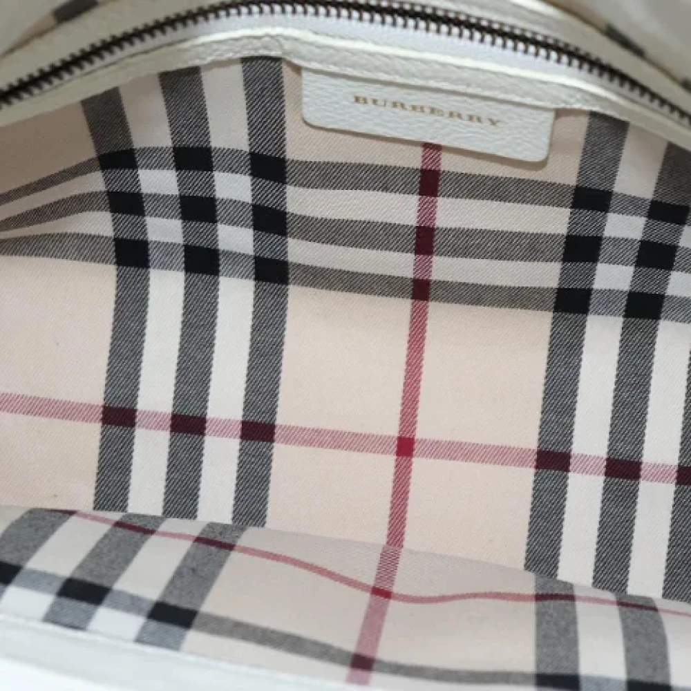 Burberry Vintage Pre-owned Leather handbags White Dames