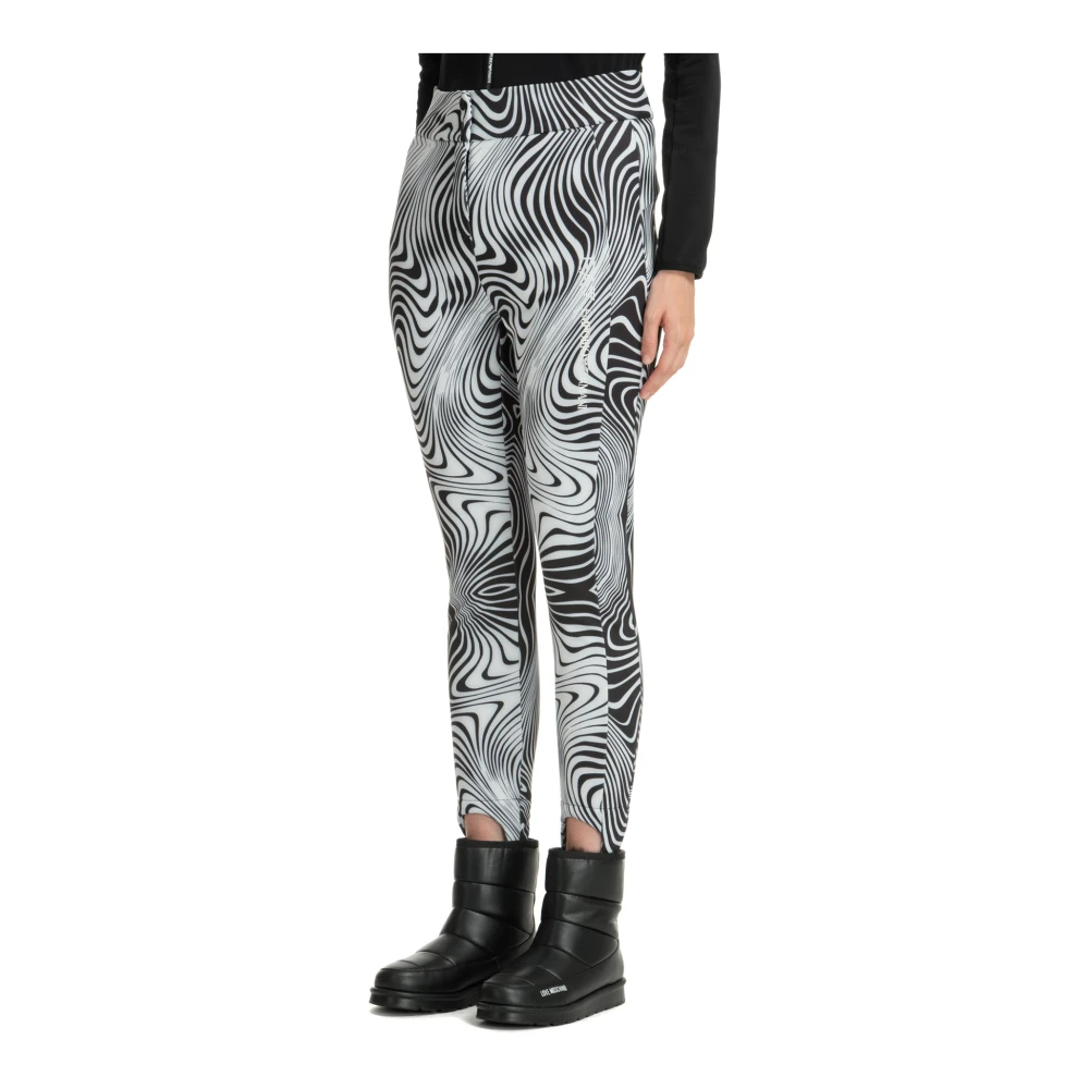 Emporio Armani EA7 Abstract Multicolor Ski Broek White Dames