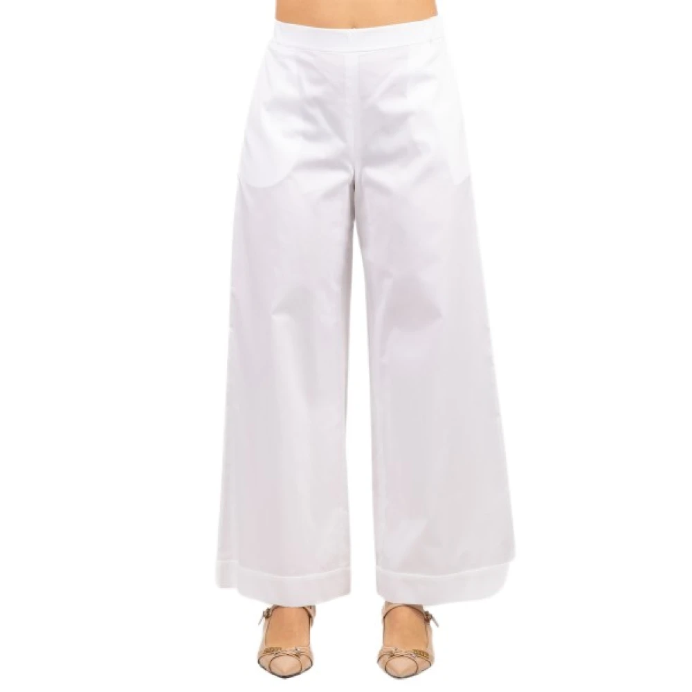Max Mara Studio Women's White Wide Trousers, 2XS, Wide Trousers