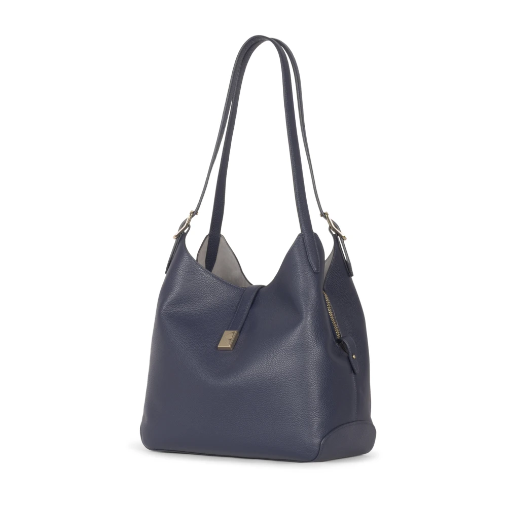 Kate Spade Deco Pebbled Leren Schoudertas Blue Dames