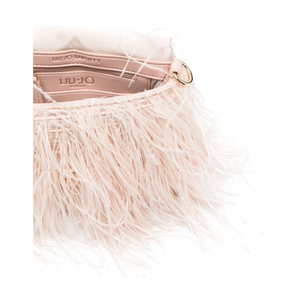 Liu Jo Blush Pink Foldover Chain-Strap Tas Pink Dames