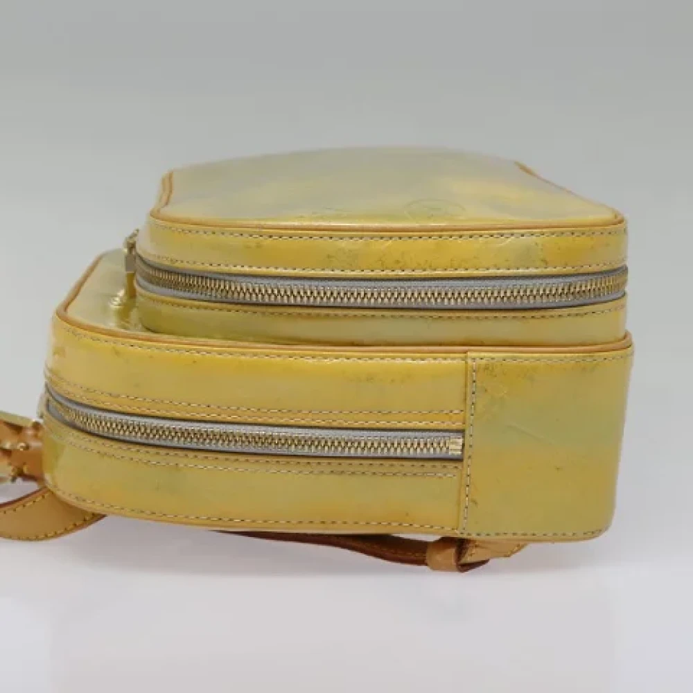 Louis Vuitton Vintage Pre-owned Leather backpacks Beige Dames