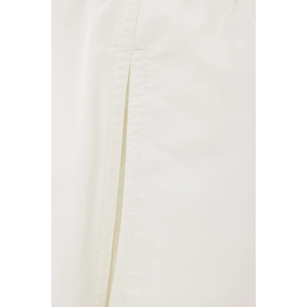 BRUNELLO CUCINELLI Ivoor Nylon Zwemkleding met Logoborduursel Beige Heren