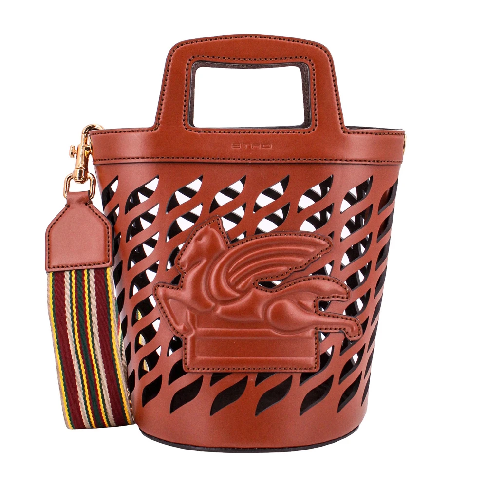 ETRO Bruin Leren Bucket Bag Rugzak Brown Dames