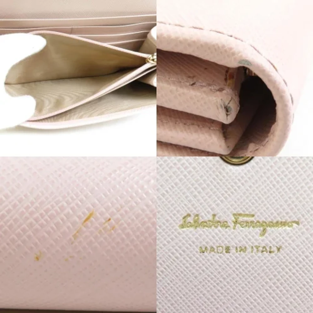 Salvatore Ferragamo Pre-owned Leather wallets Pink Dames