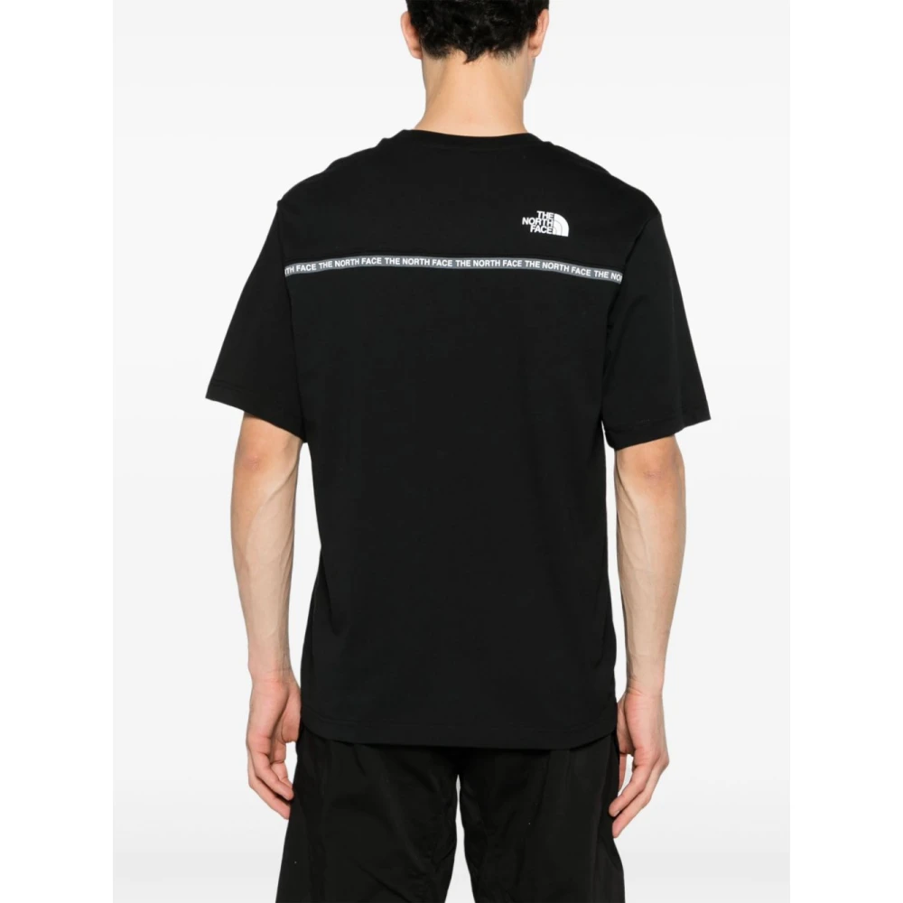 The North Face Zwart Logo Print Crew Neck T-shirt Black Heren
