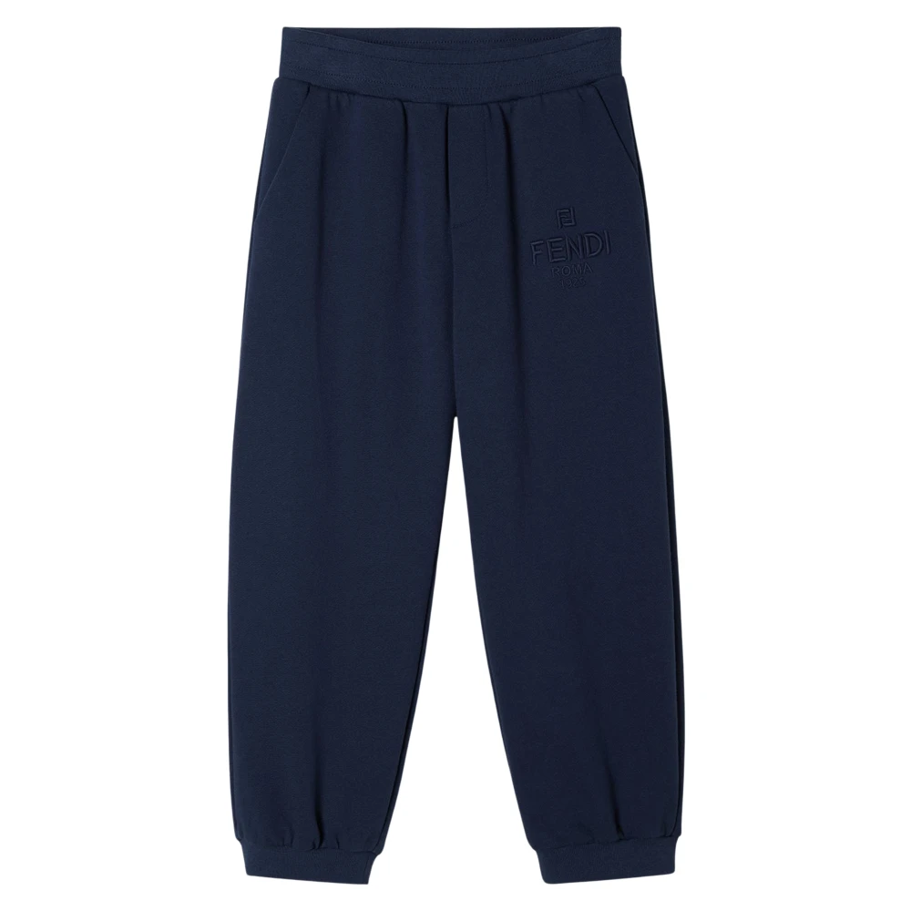 Fendi Unisex Kids Blue Yale Joggers - Sweatpants - 4 Y - Kids