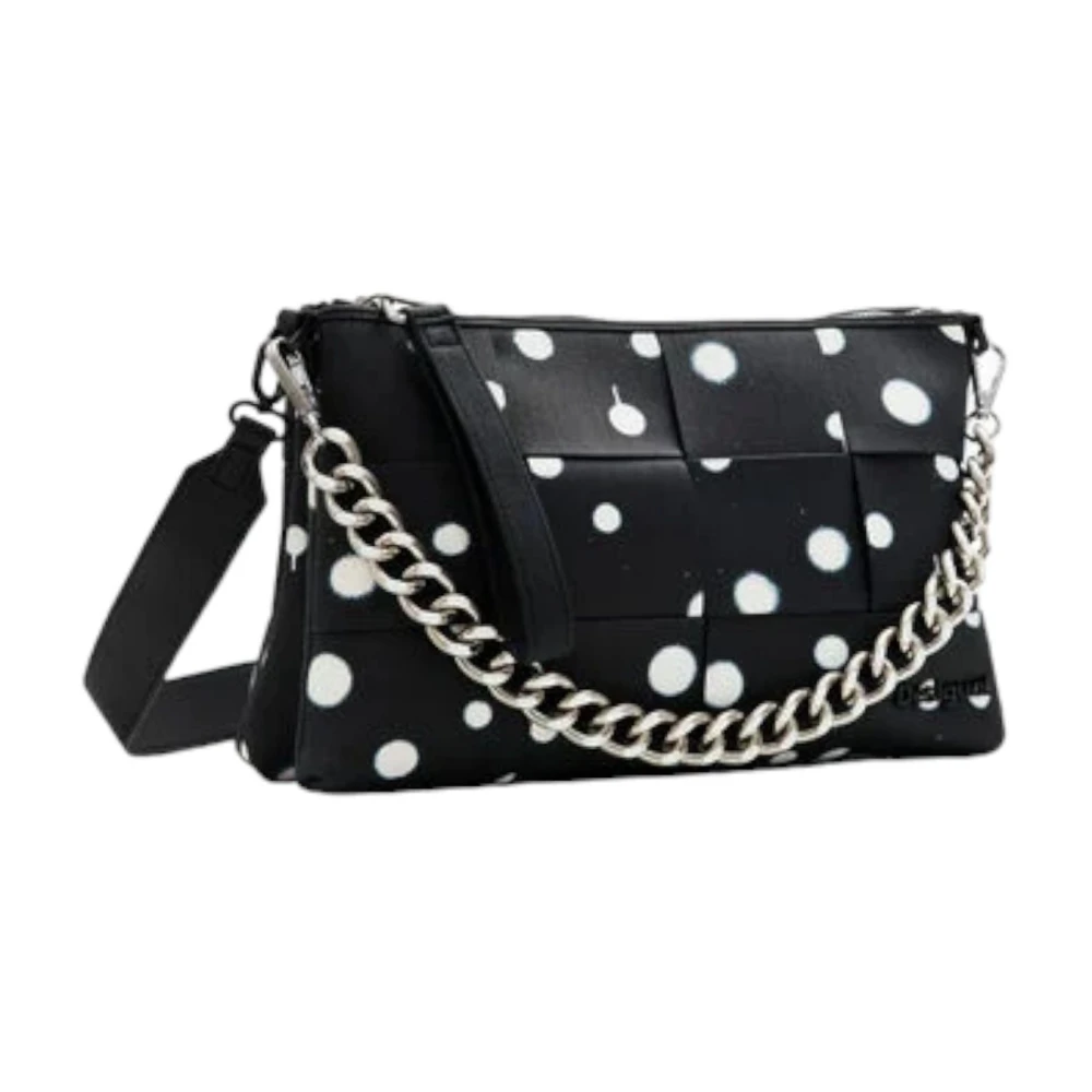 Desigual Dames Schoudertas Trendy Stijl Black Dames
