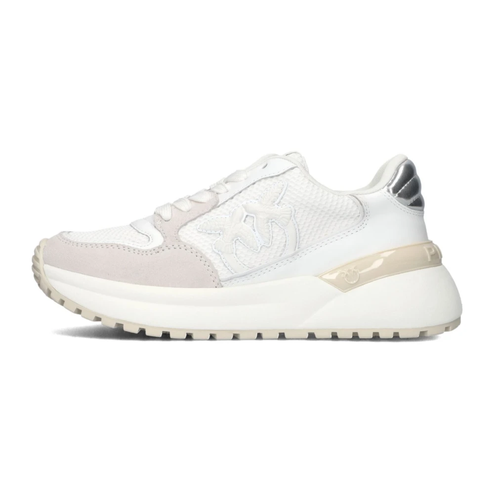 Pinko Women's White Gem 07 Low Top Trainers - Sneakers - 3 Uk - Shoes