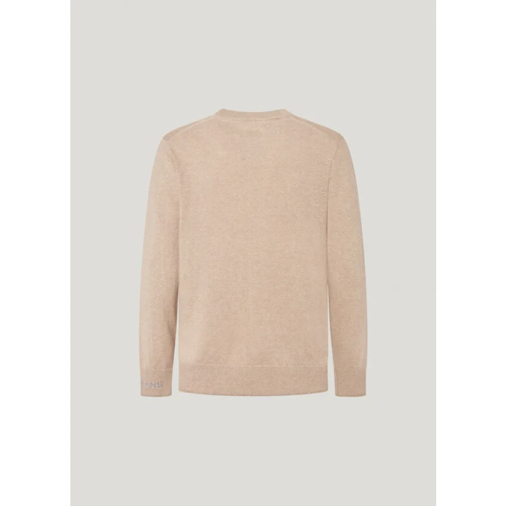 Pepe Jeans Regular Fit Katoen Wol Kasjmier Trui Beige Heren