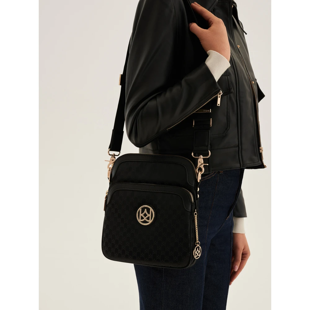 Kazar Dames zwarte messenger tas Black Dames