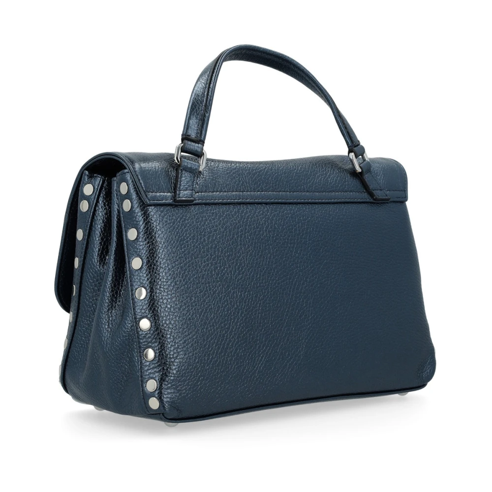 Zanellato Blauwe Metalen Dagelijkse Postina Tas Blue Dames