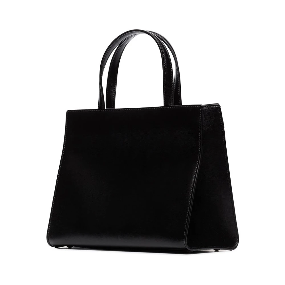 Salvatore Ferragamo Zwarte leren tas met gouden hardware Black Dames