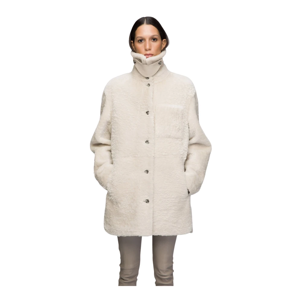 VSP Yuki Crème Shearling Jas Beige Dames