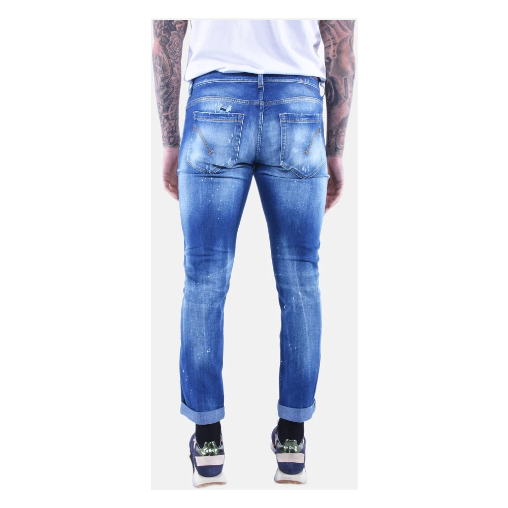 Dondup Skinny Ripped Jeans Blue Heren