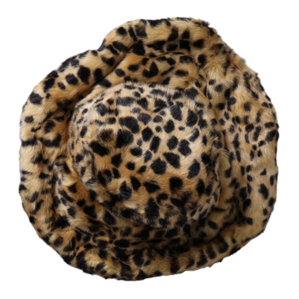 Dolce & Gabbana Luipaard Emmer Hoed Bruin Bont Brown Dames