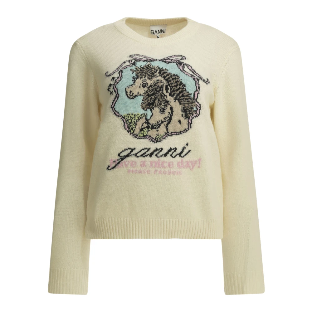 Ganni Donna Bianco Maglie, S, New,