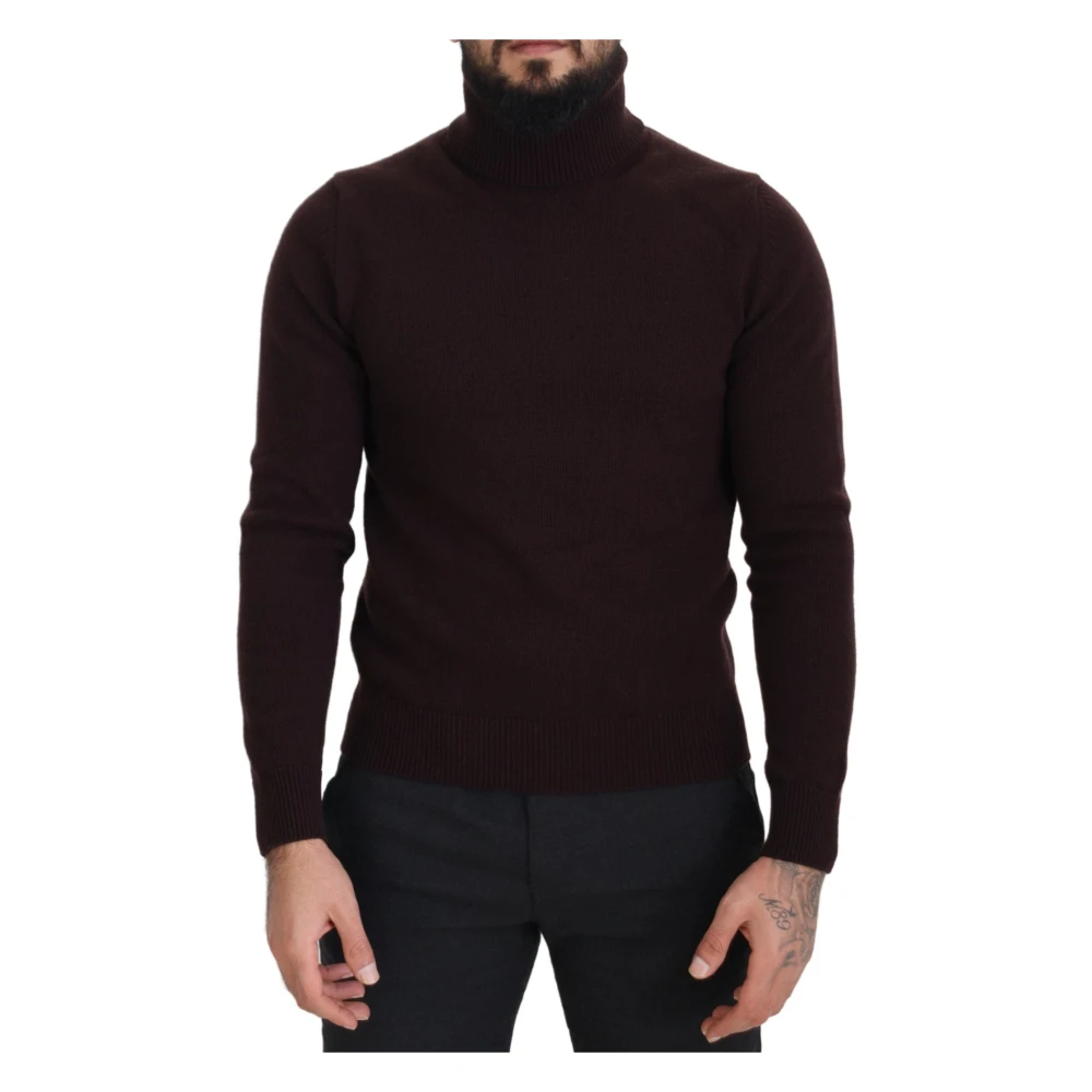 Dolce & Gabbana Men's Brown Pullover Jumper - Turtlenecks - S - Knitwear