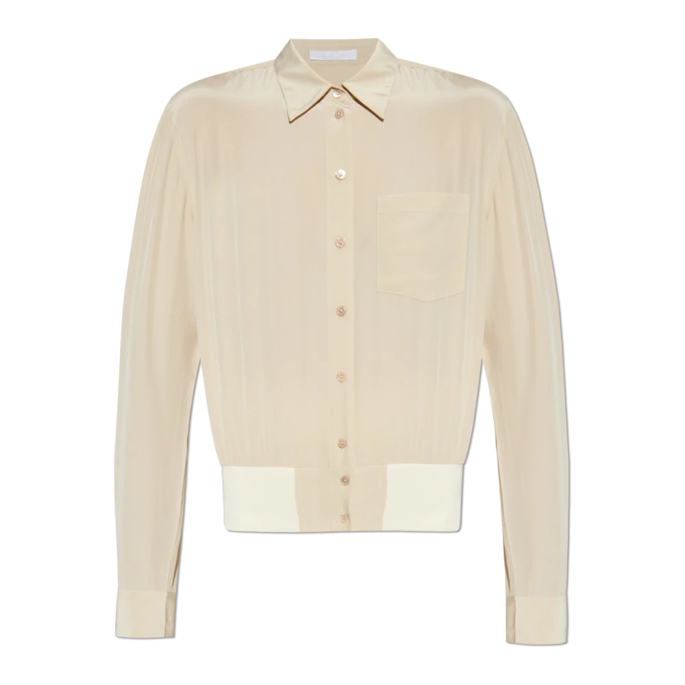 Helmut Lang Zijden overhemd Beige Dames