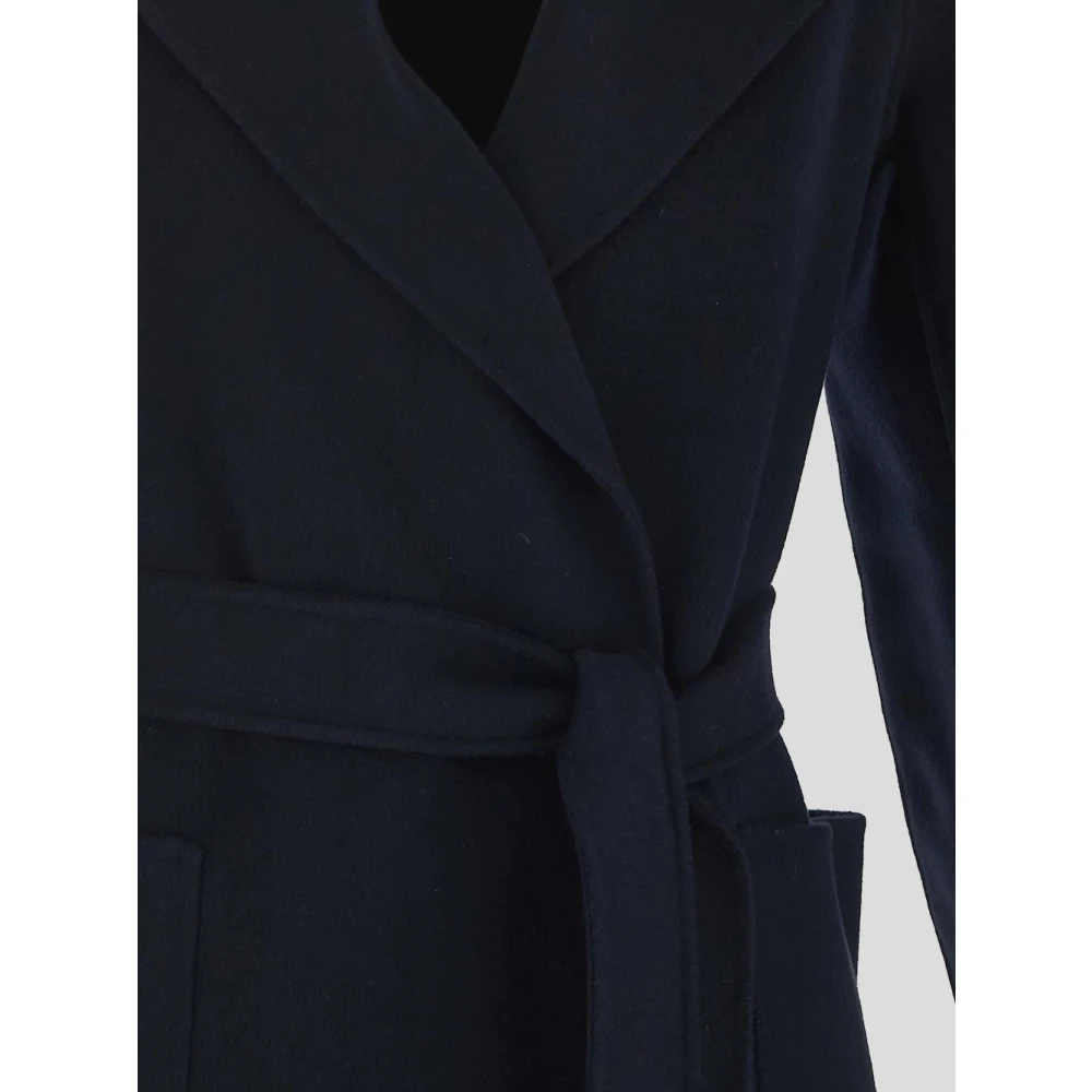Max Mara Wollen Jas Paolore Black Dames