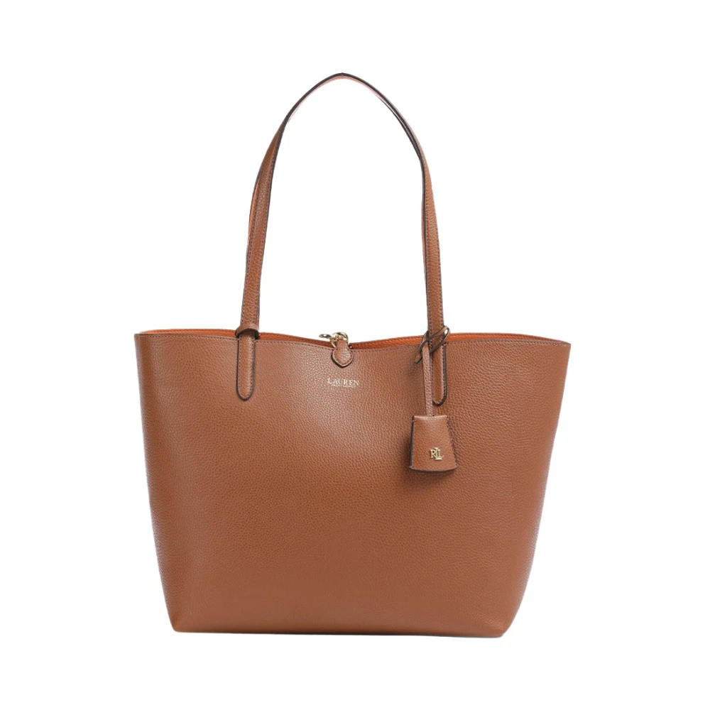 Ralph Lauren Women's Brown Shopping Bags, One Size, Medium Reversible Bag