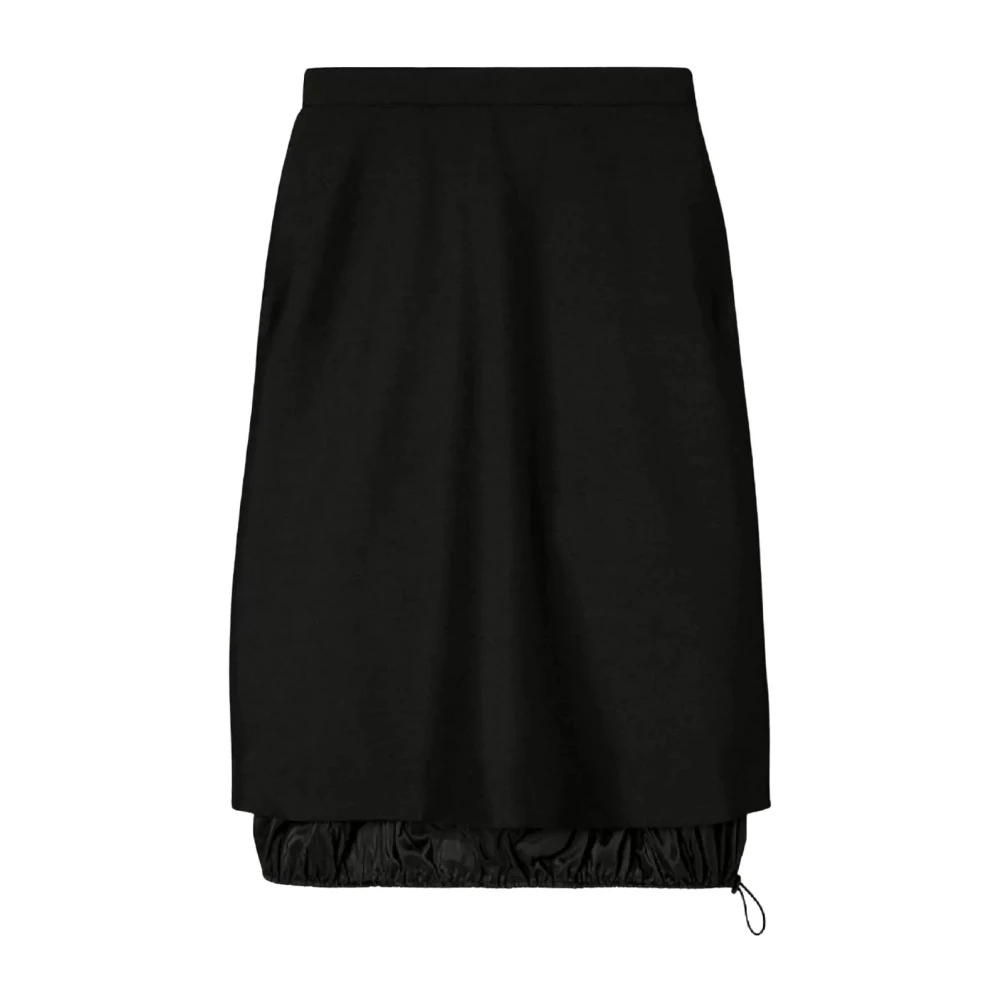 TORY BURCH Zwarte wollen midi-rok met zijden voering Black Dames