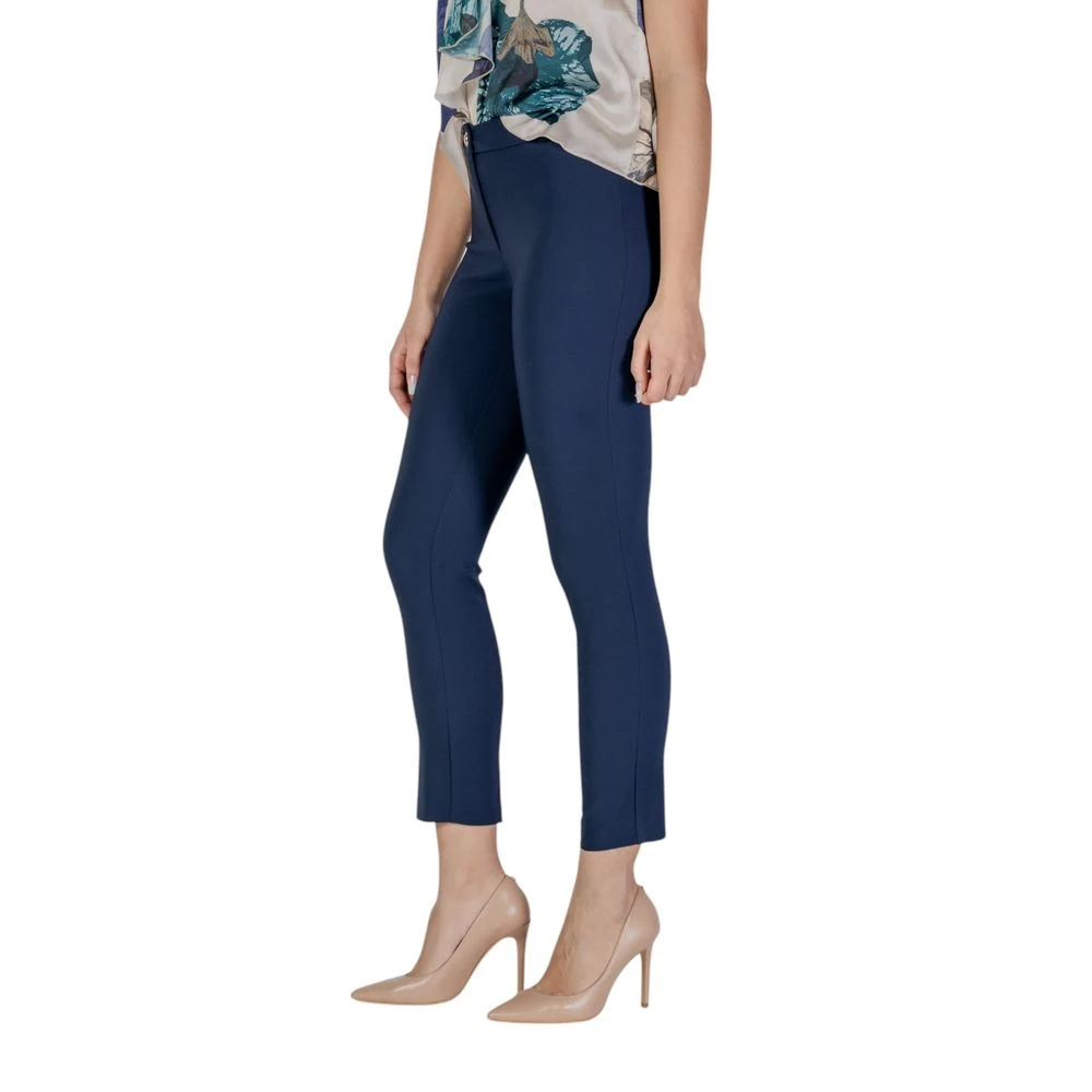 RINASCIMENTO Blauwe Polyester Dames Sigaretbroek Blue Dames