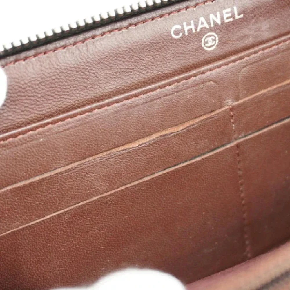 Chanel Vintage Pre-owned Leather wallets Black Dames