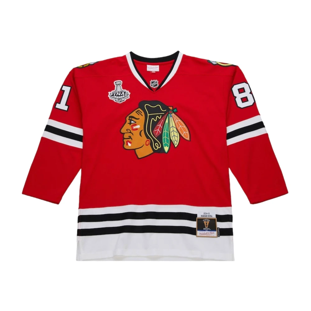 Mitchell & Ness Chris Chelios Blackhawks Shirt 1991 92 Red Heren