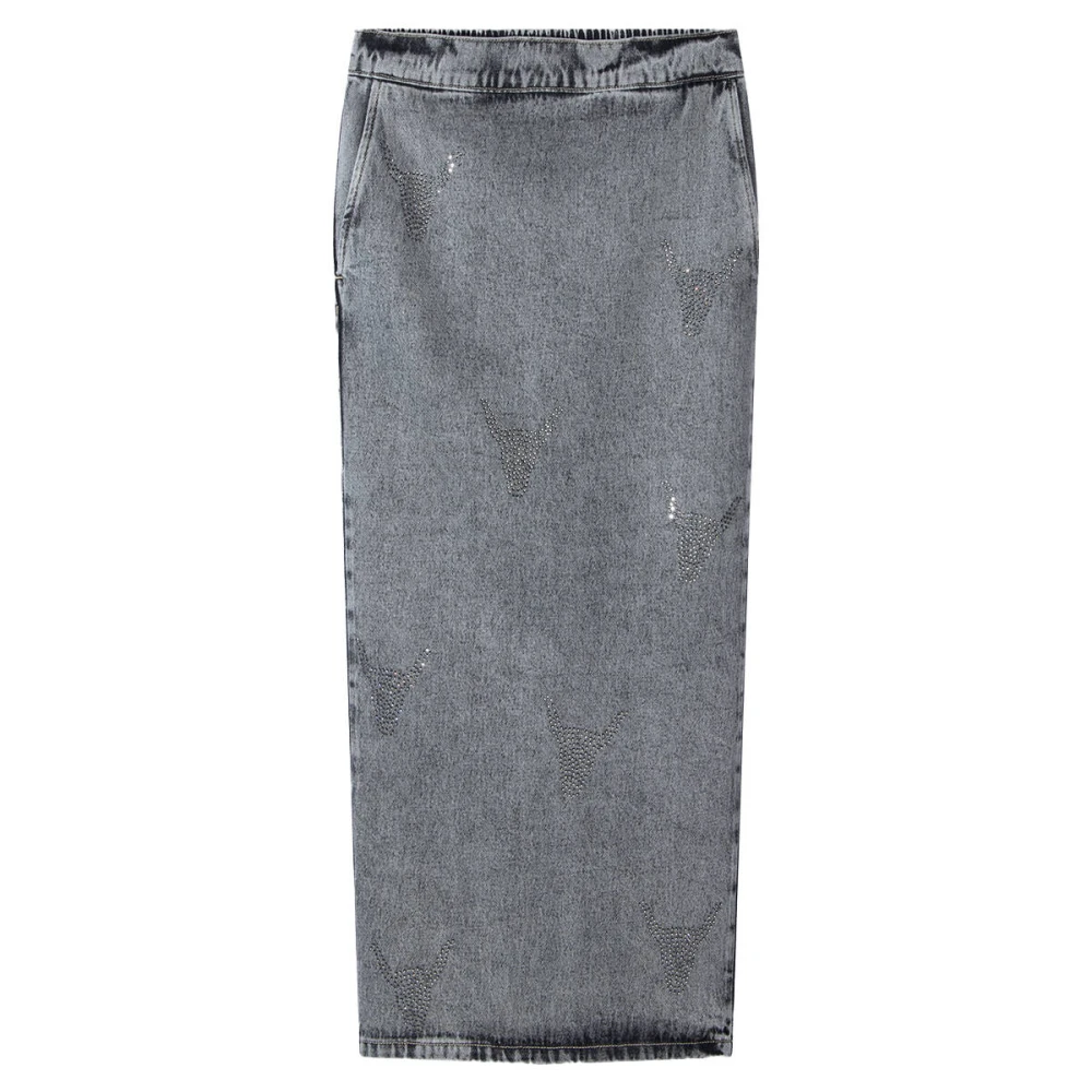Alix The Label Strass Bull Rok Gray Dames