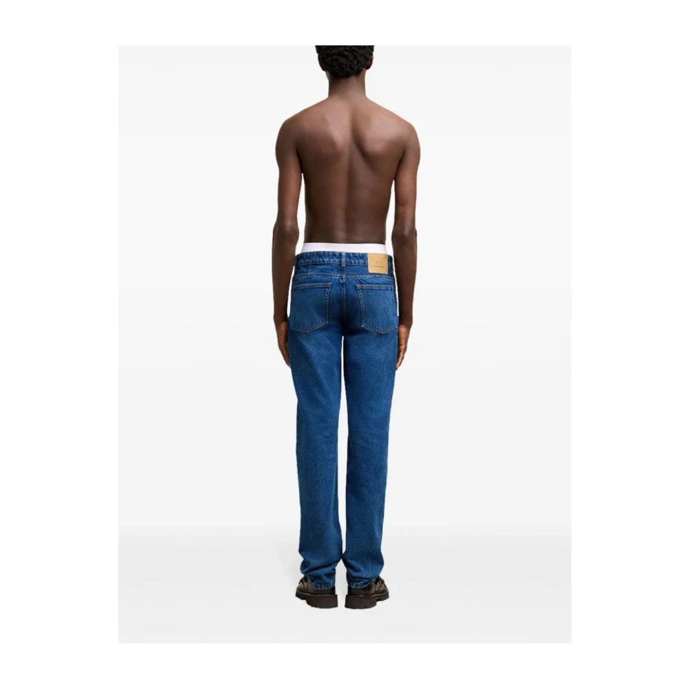 Ami Paris Straight-Fit Denim Jeans Blue Heren