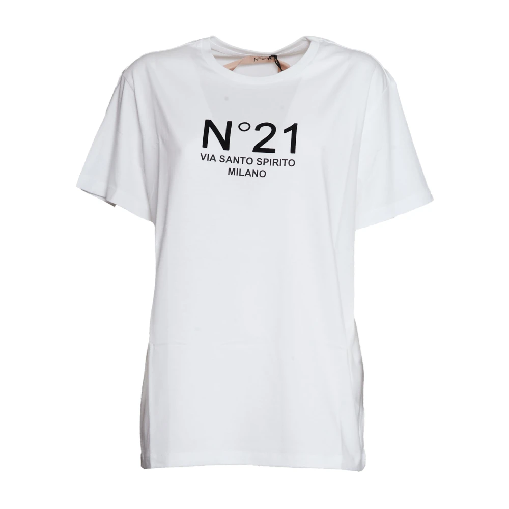 N21 Witte T-shirts Polos voor vrouwen White Dames