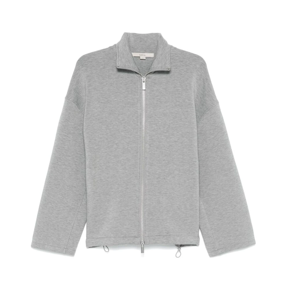 Remain Birger Christensen Heather Grey Trekkoord Hem Outerwear Gray Dames