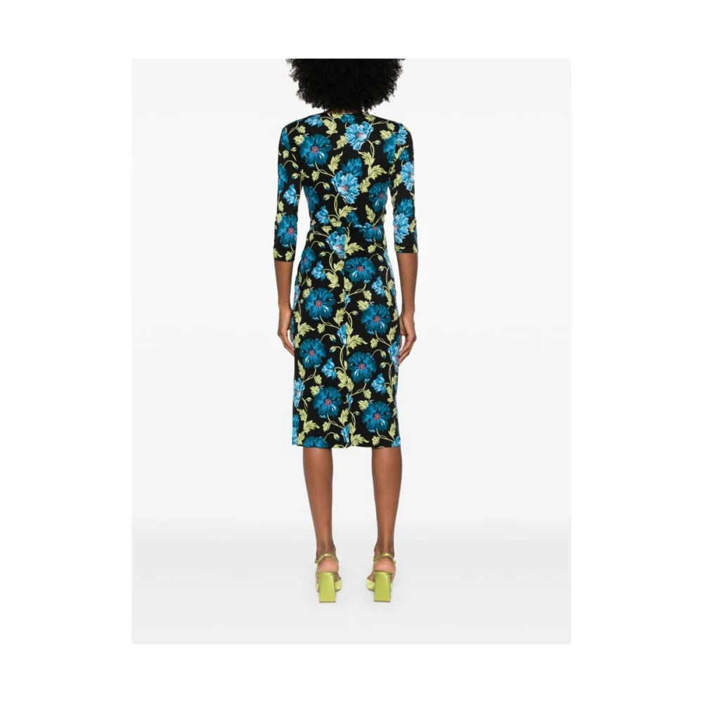Diane Von Furstenberg Bloemenprint V-hals Jurk Multicolor Dames