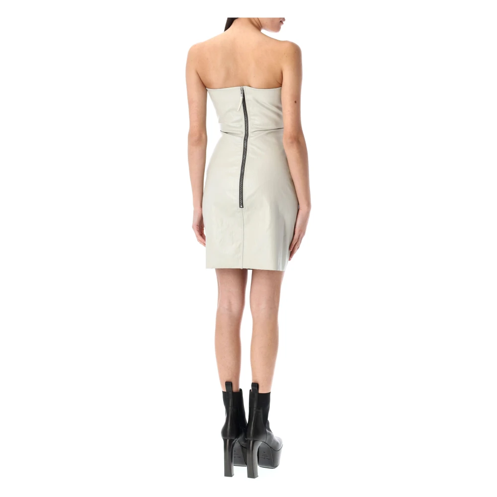 Rick Owens Geometrische Cutout Mini Jurk Beige Dames