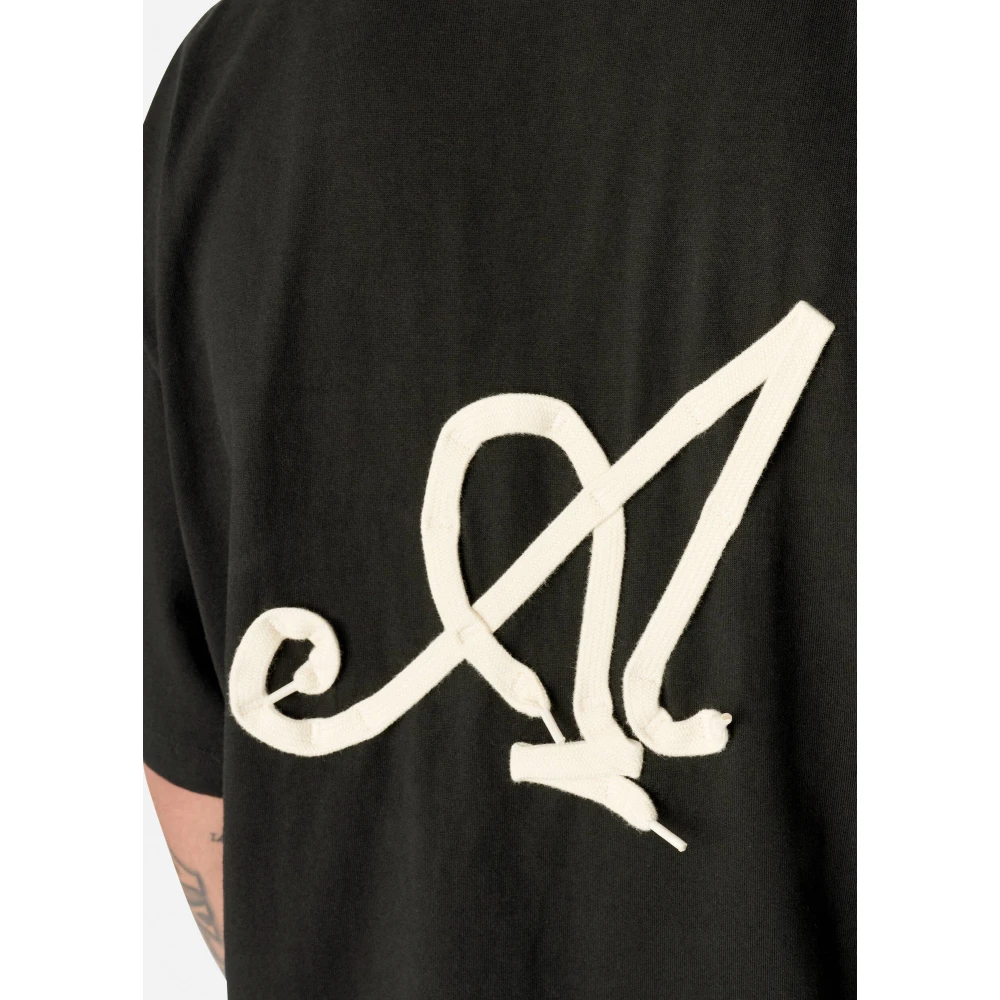 Axel Arigato T-shirt met Veters Black Heren