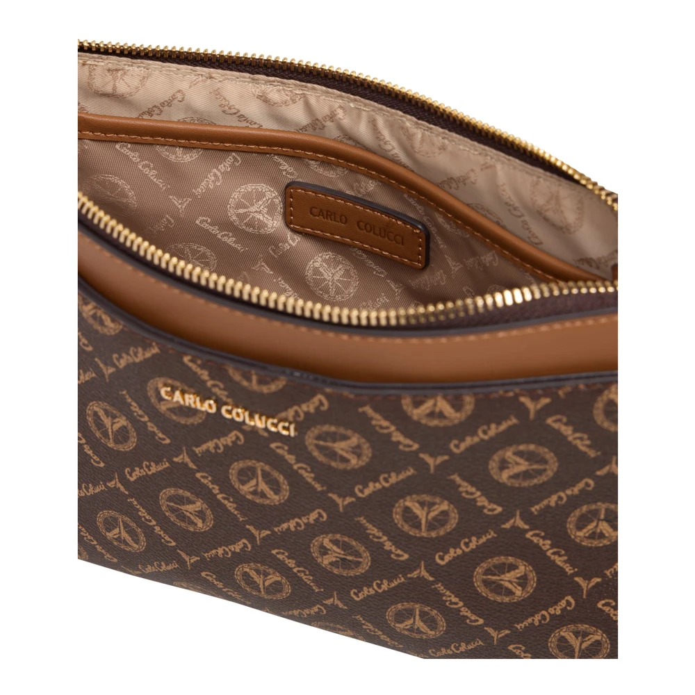 carlo colucci Handtas met Logoprint Beige Dames