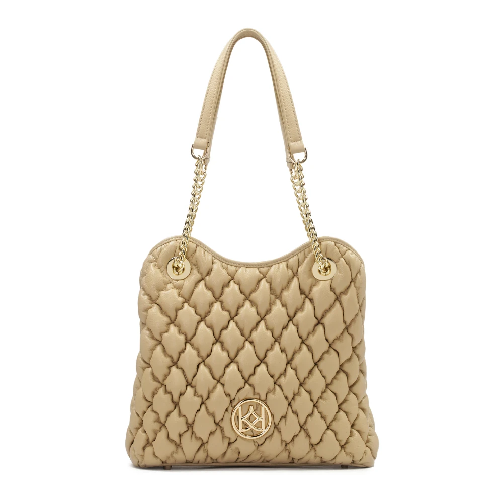 Kazar Beige zachte gewatteerde leren handtas Beige Dames