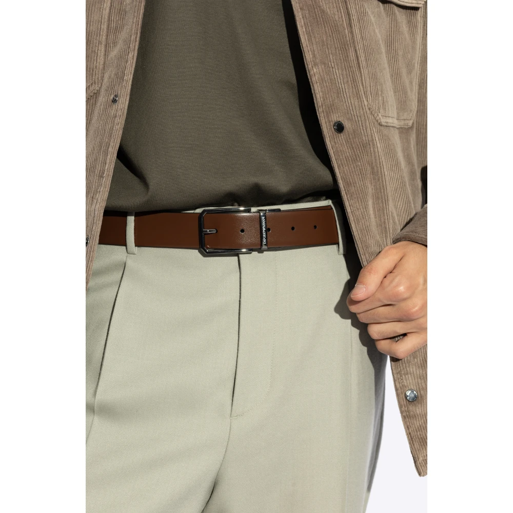 Emporio Armani Omkeerbare riem Brown Heren
