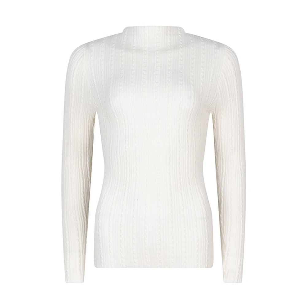 Lofty Manner Kimberly Sweater Top Lange Mouw White Dames