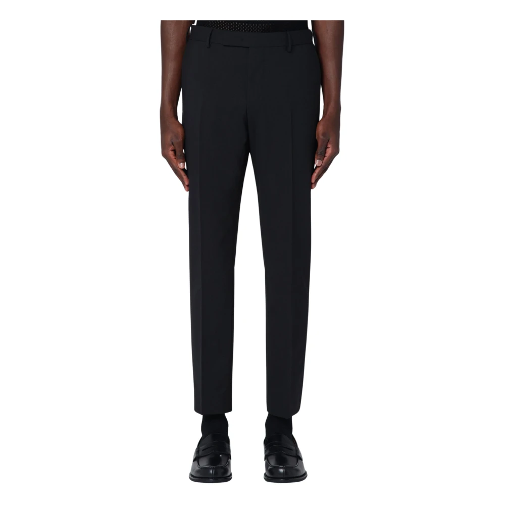 Pt Torino Men's Black Suit Trousers, 4XL, Wool Blend Trousers