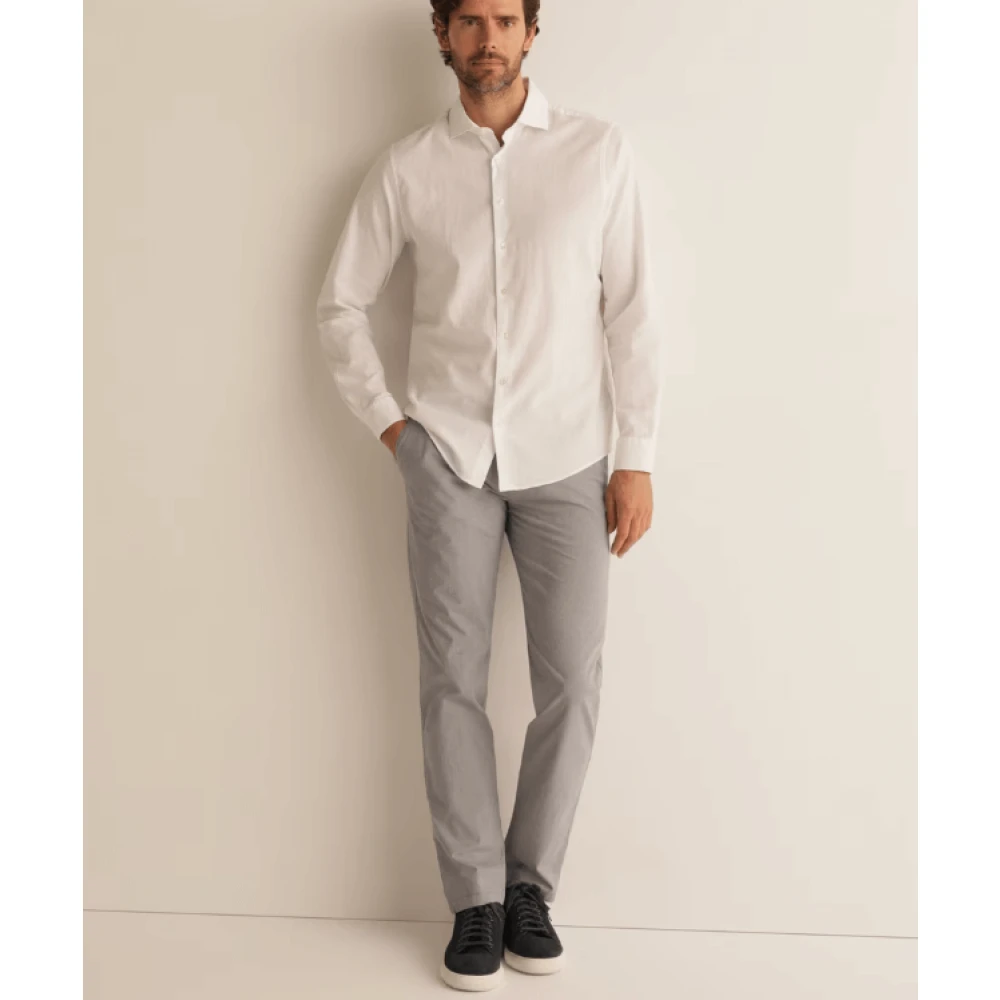 ROY Robson Witte Oxford Slim Shirt Lisa White Heren