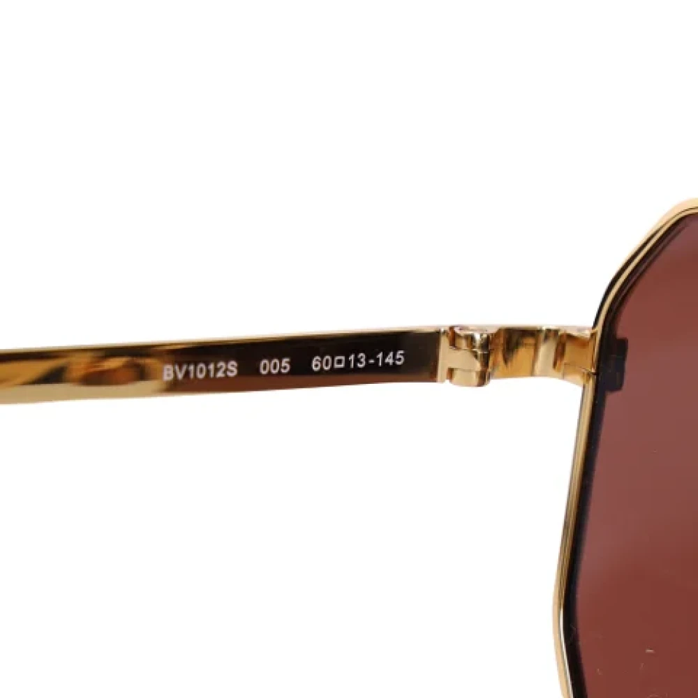 Bottega Veneta Vintage Pre-owned Metal sunglasses Yellow Dames
